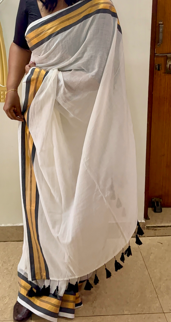 Mul cotton saree