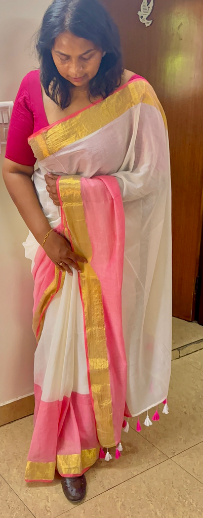 Mul cotton saree